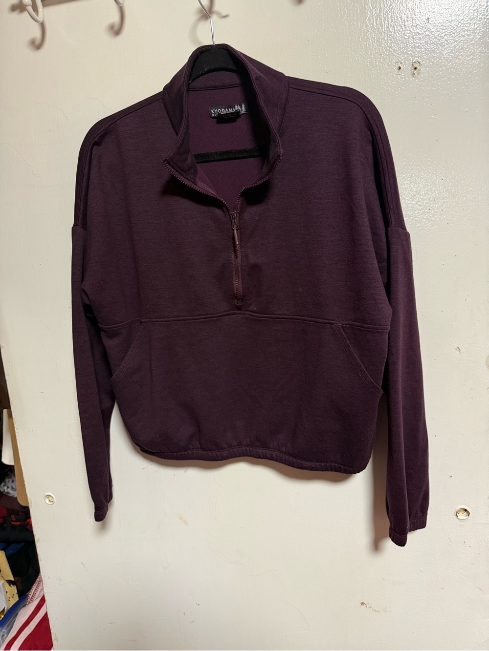 Kyodan Women's Plum Half-Zip Cowl Neck Pullover